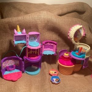 Polly Pocket Spin 'n Surprise Ice Cream Cone & Birth day Cake Unicorn